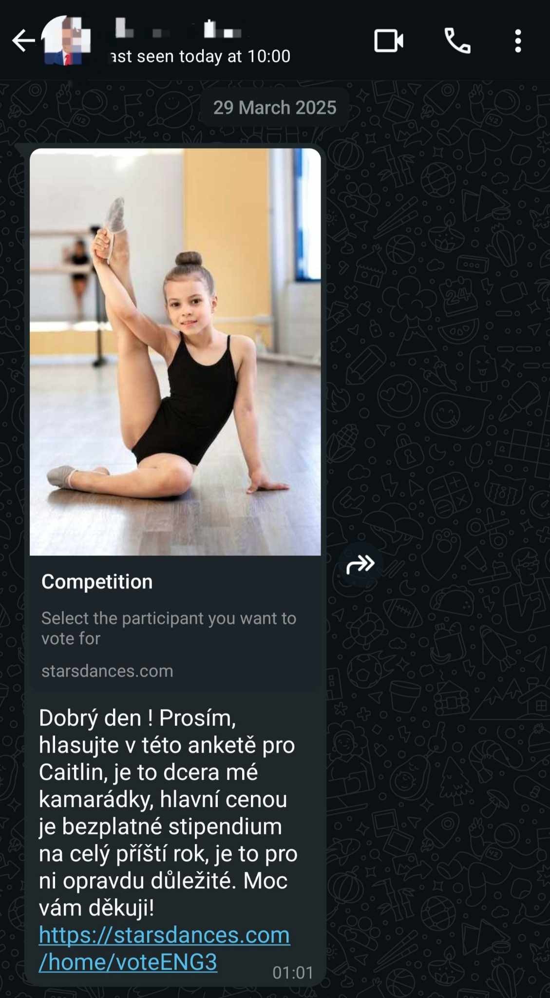 Whatsapp podvodna sprava dcera 